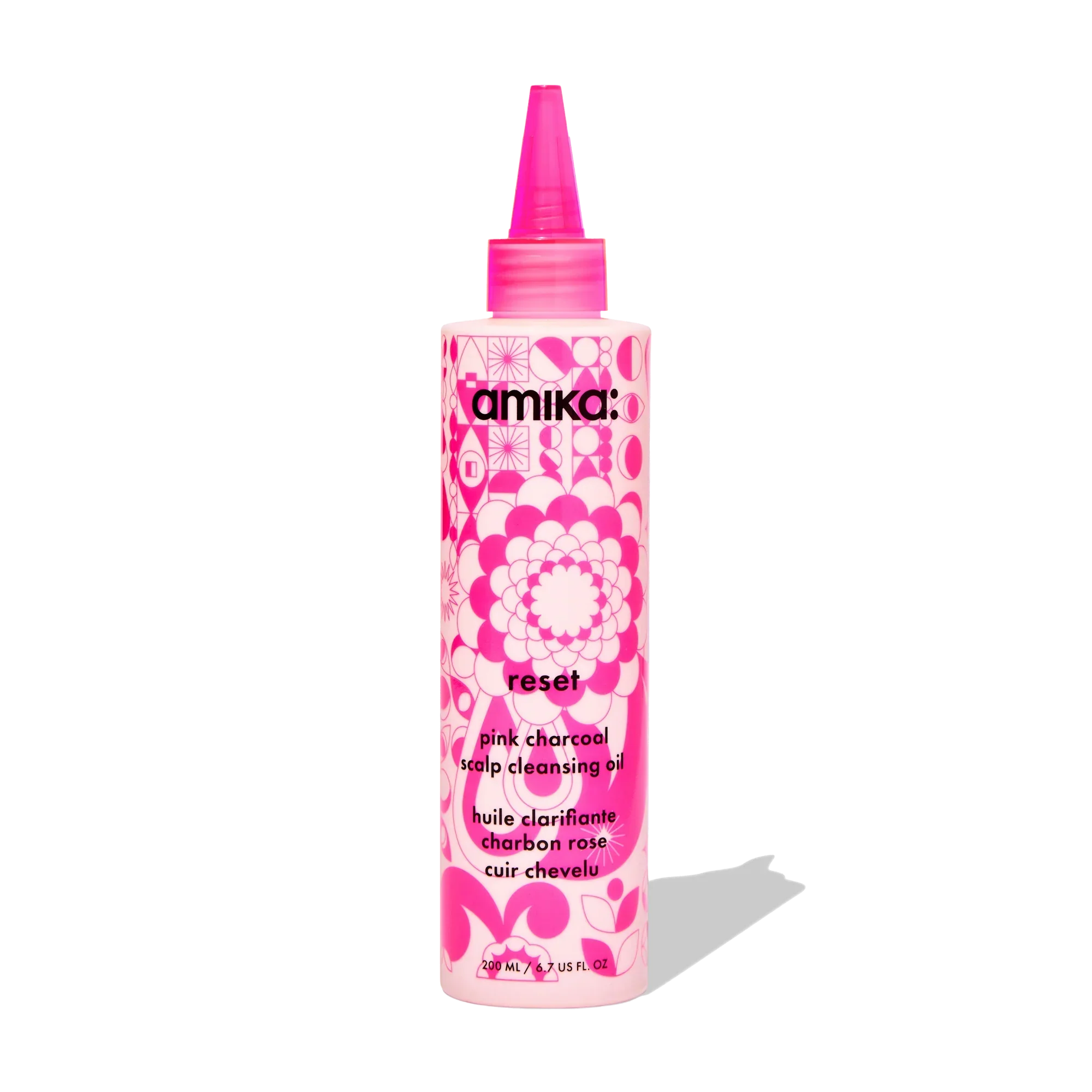 reset pink charcoal scalp cleansing oil - 6.7 oz / 200 ml