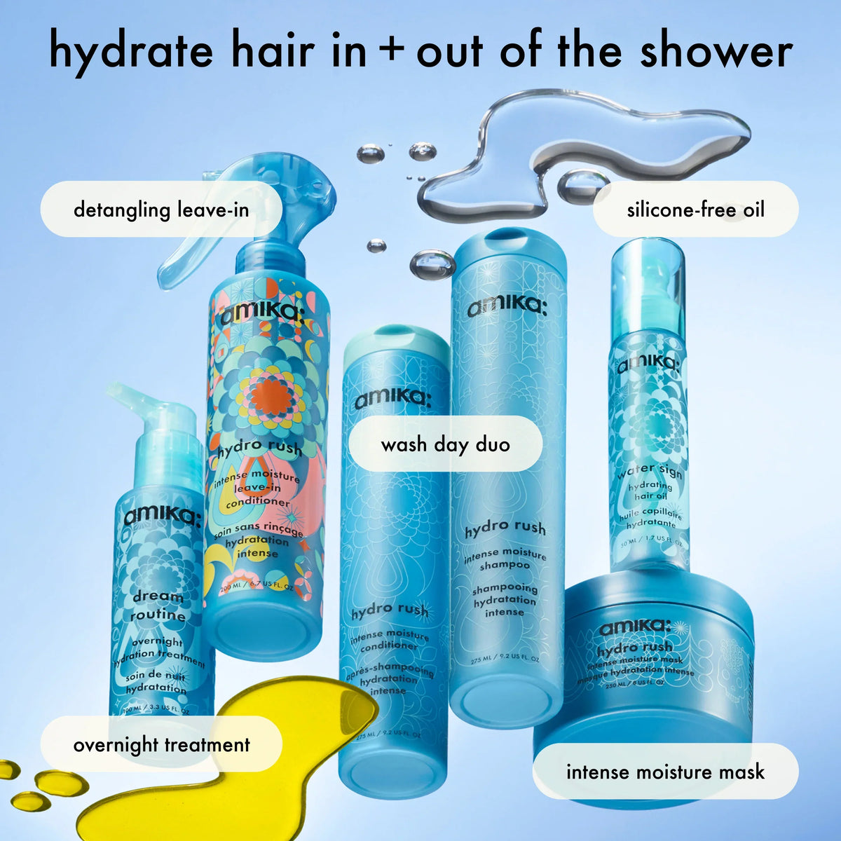 hydro rush intense moisture hair mask with hyaluronic acid - 8 oz / 250 ml