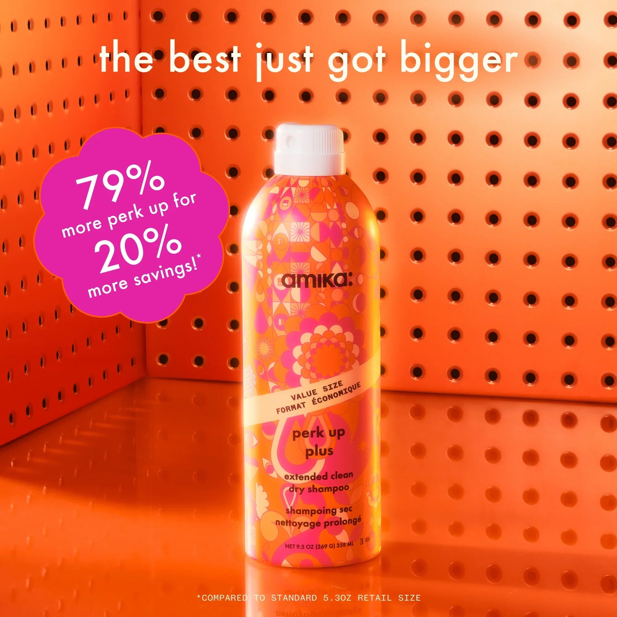 perk up plus extended clean dry shampoo (perk up plus) - 9.5 oz / 358 ml