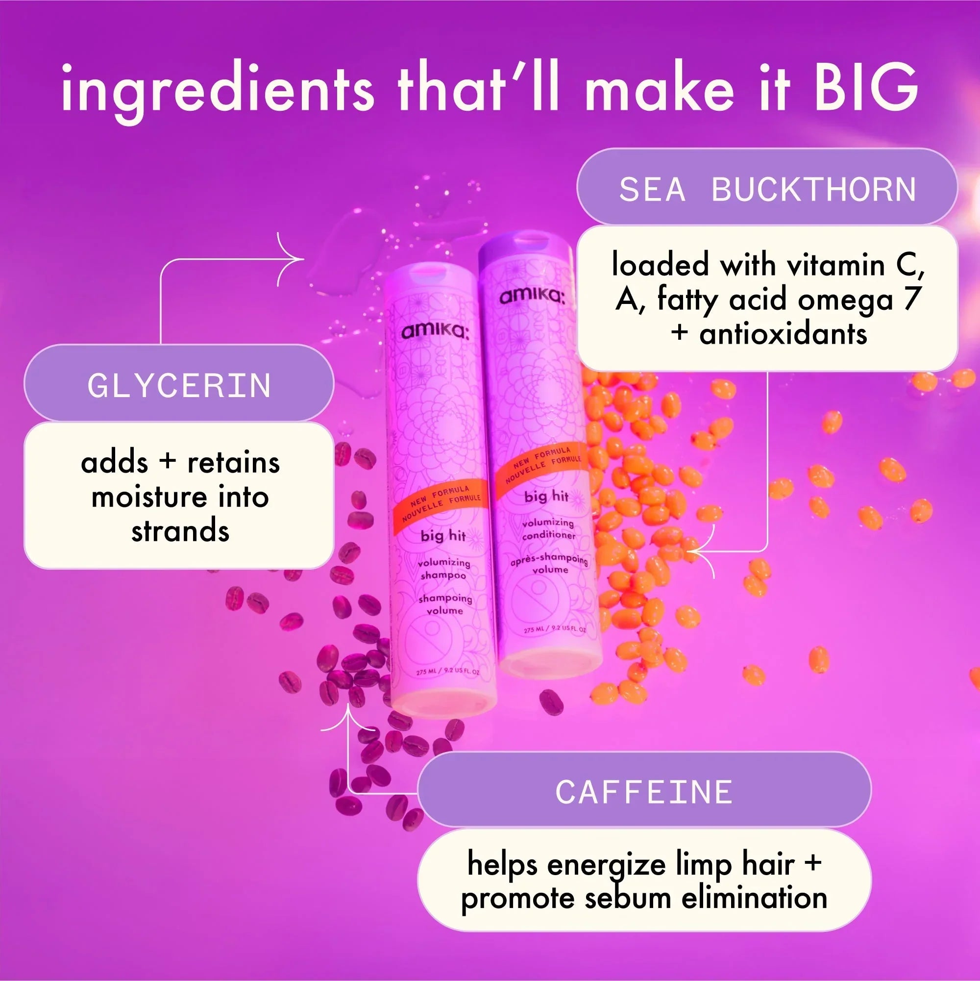 super-sized iconic volume bundle big hit volumizing shampoo + conditioner + rising star volumizing spray