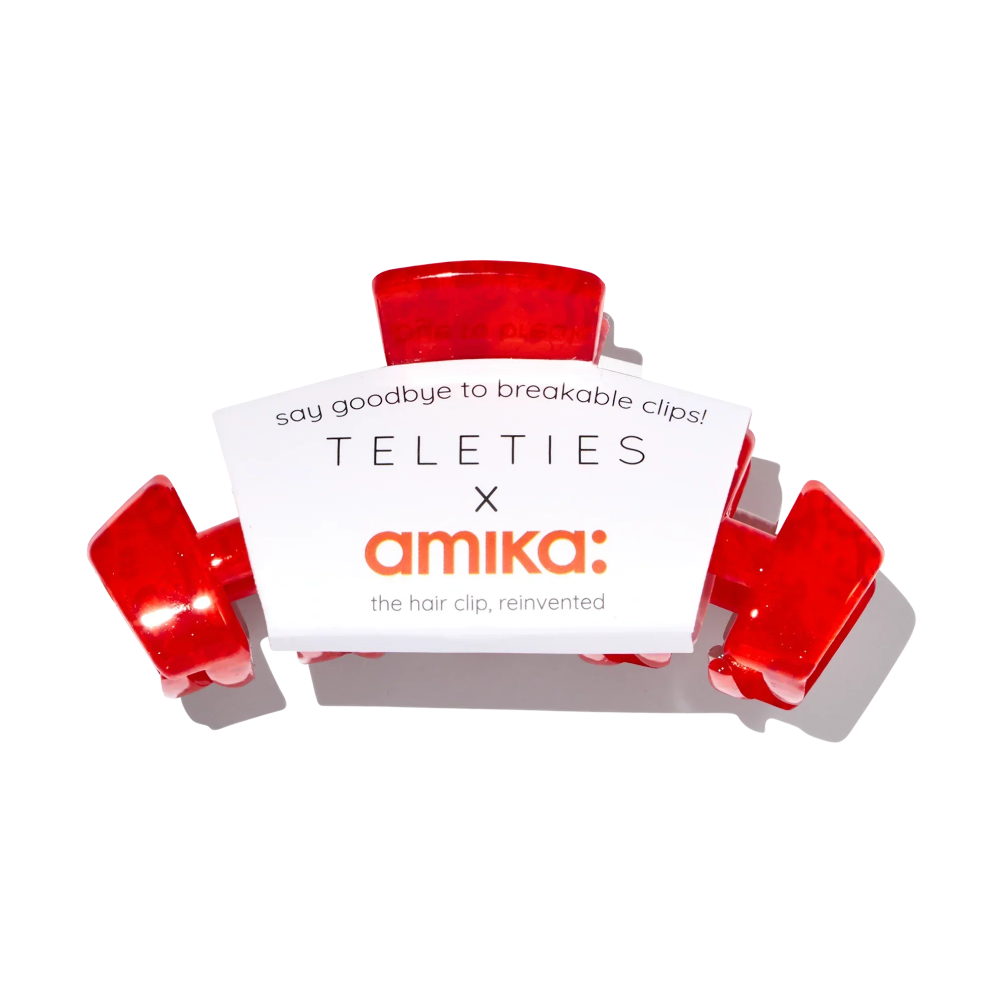 amika x TELETIES necessities set 3 pc hair ties, clip, essentials bag + perk up plus